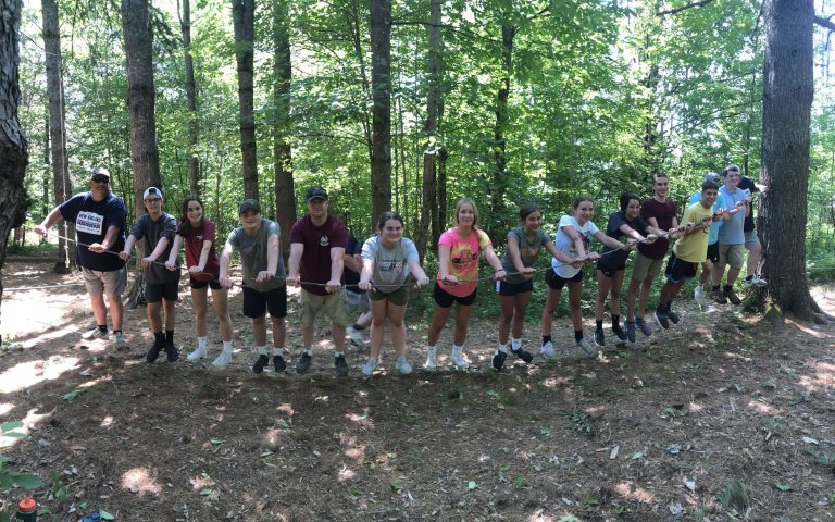 Low ropes course.