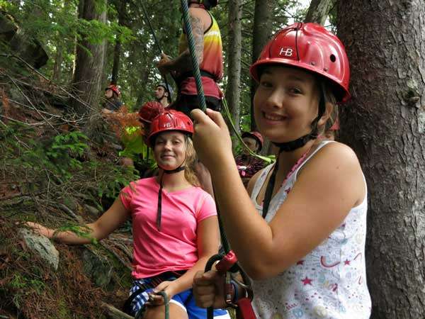 kids rock climbing