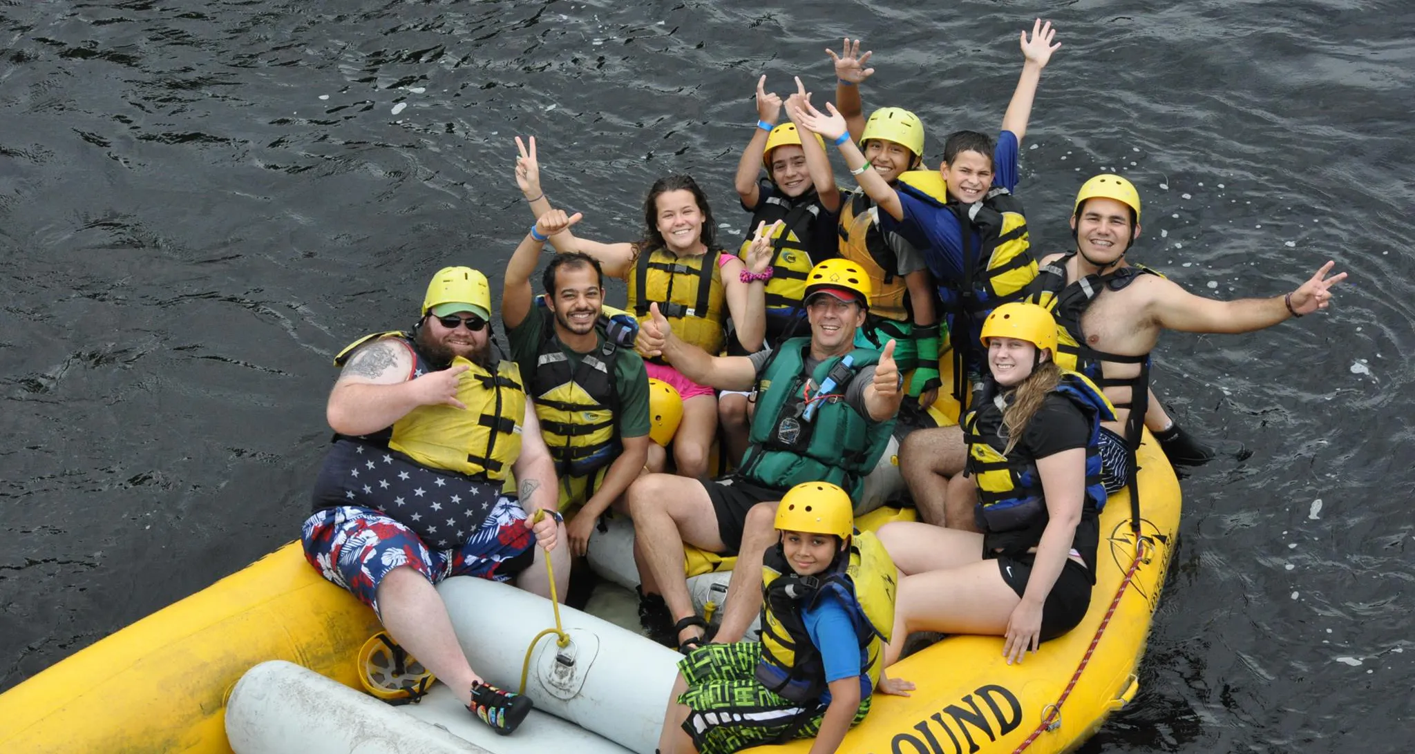 One night family adventure rafting on the Kennebec river.