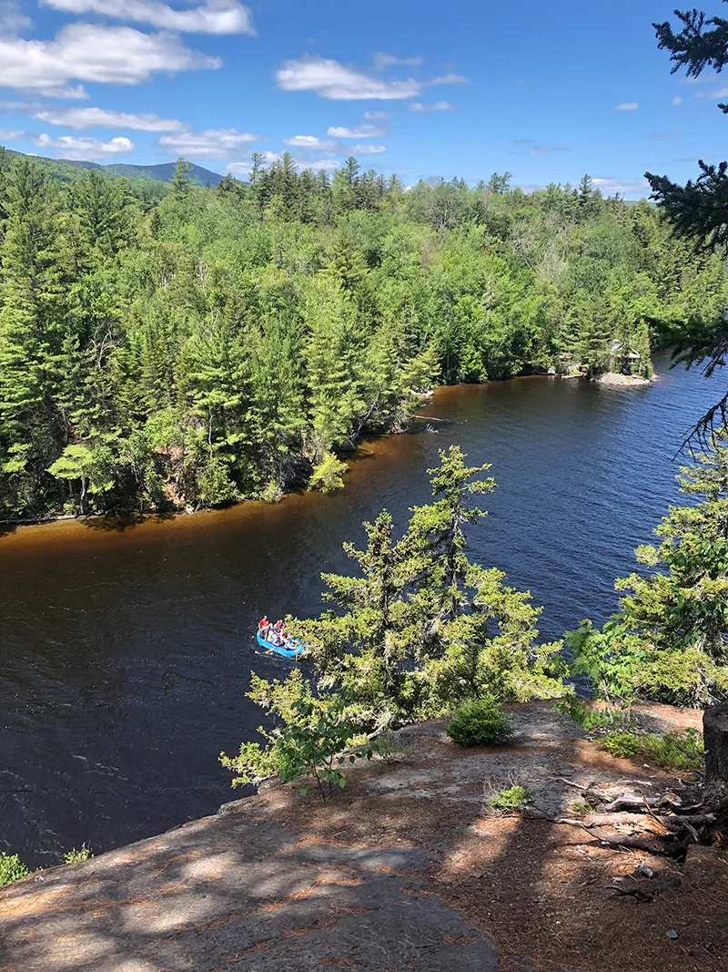 Moxie Pond climbing site.
