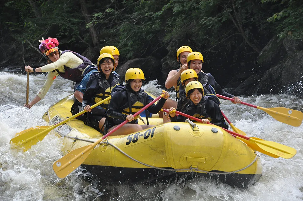 School Summer program whitewater rafting.