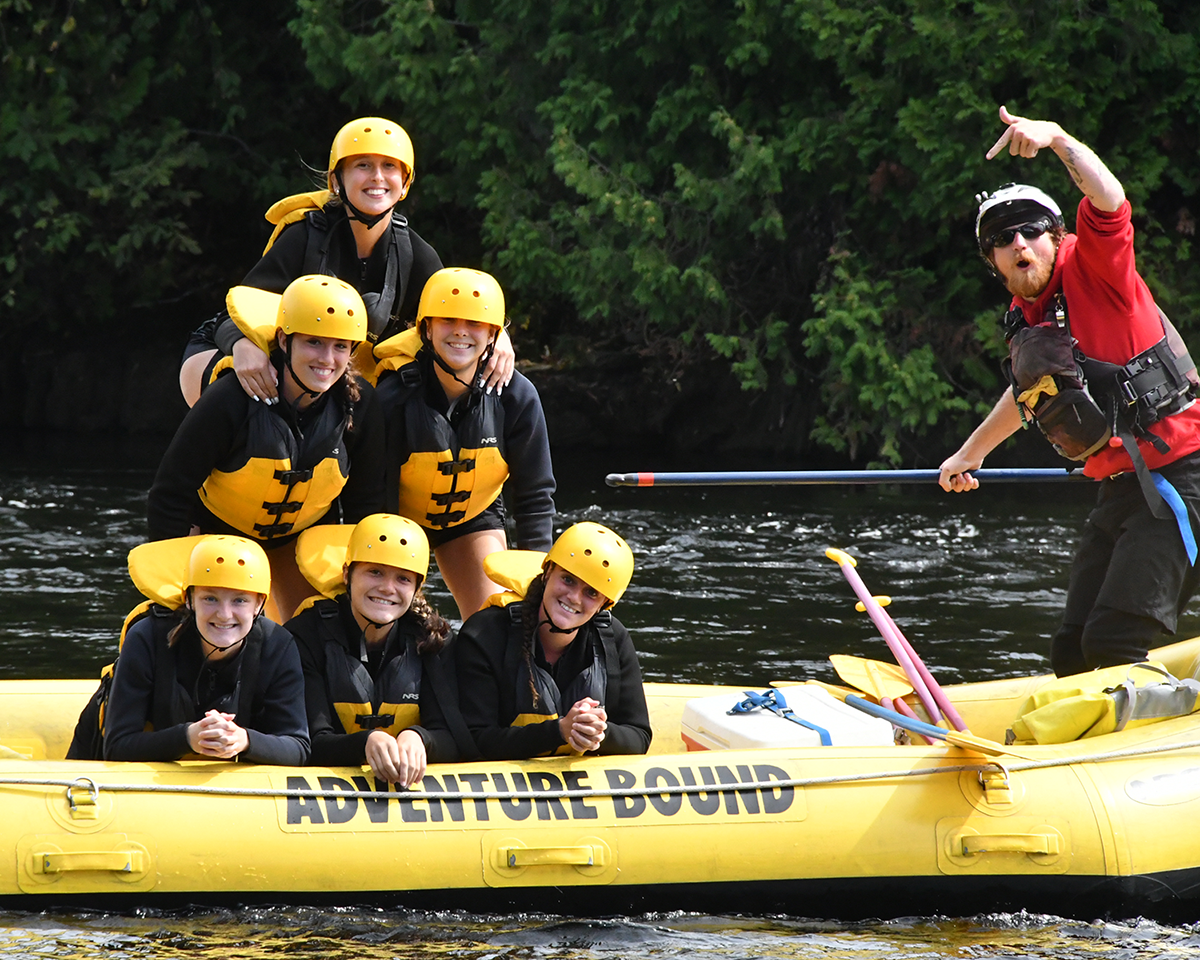 College field hockey team bonding trip.