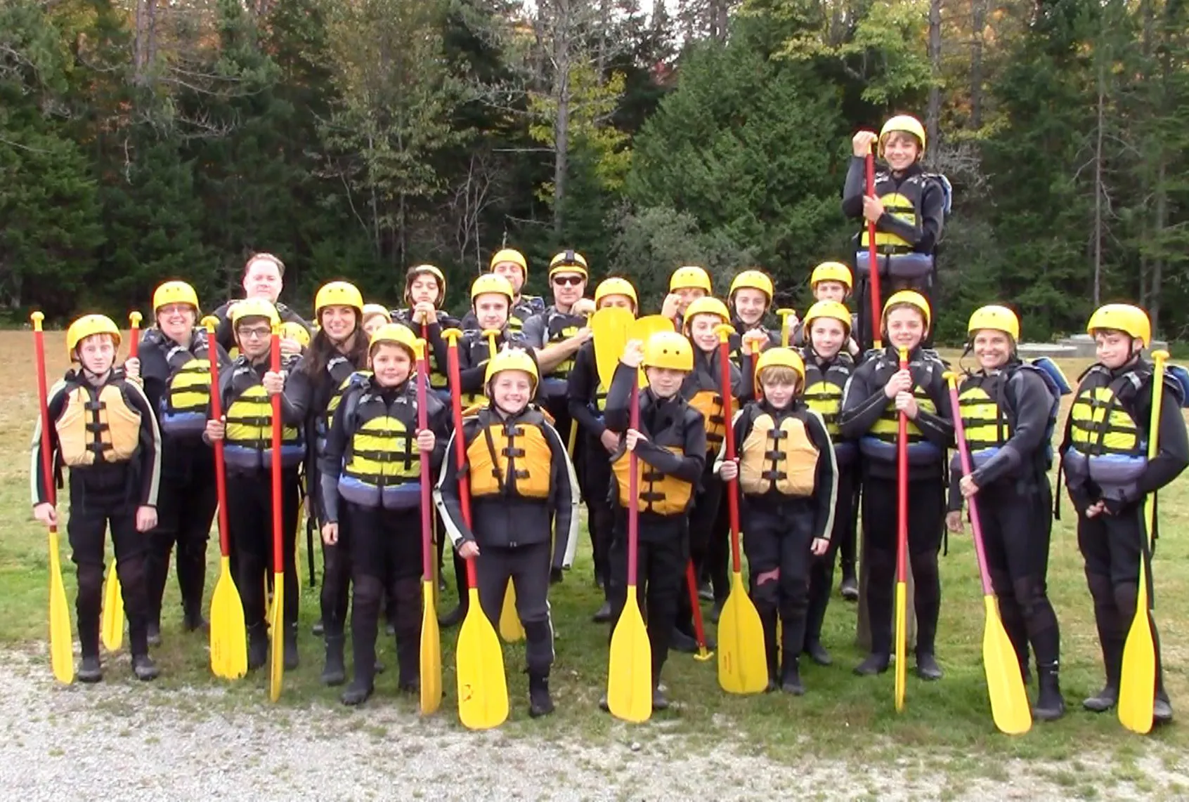 Scout rafting in Maine.