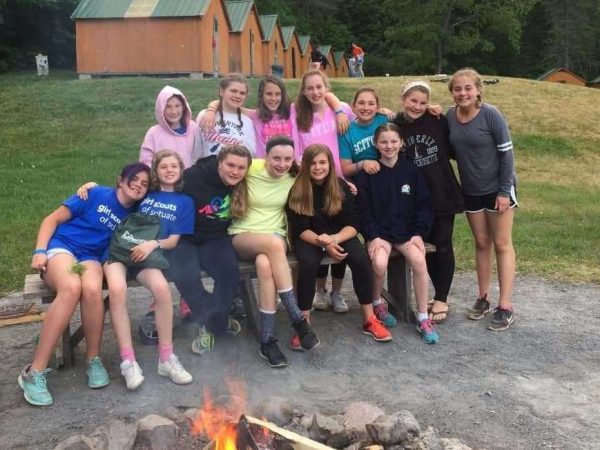 Girl Scout camping and rafting trip in Maine
